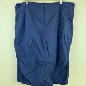 COLUMBIA SPORTSWEAR PFG Dark Blue Nylon Midi Outdoor Skirt / Waist 22 in